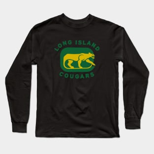 Defunct Long Island Cougars NAHL Hockey 1973 Long Sleeve T-Shirt